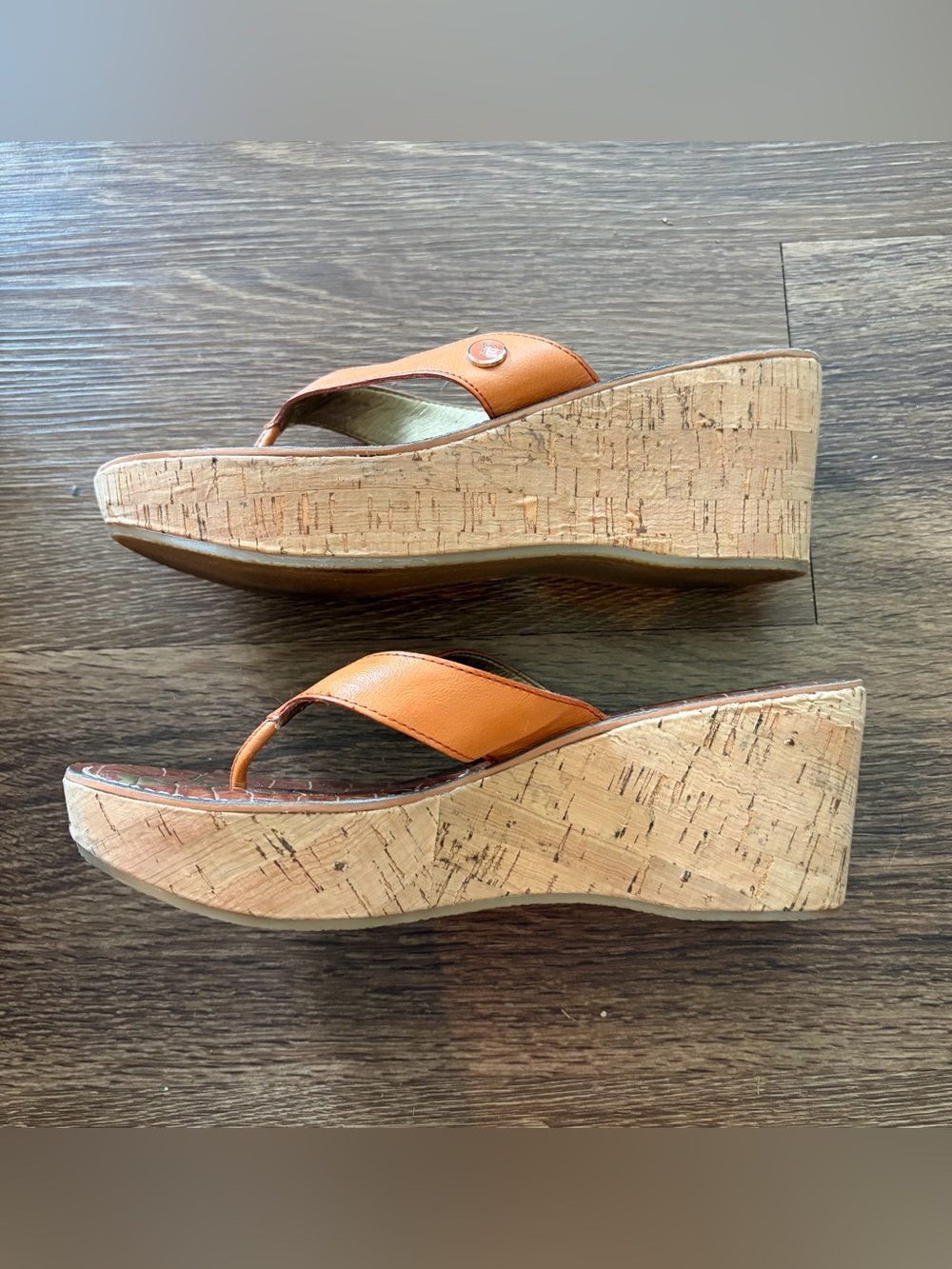 Sam Edelman Leather Wedge Sandals
Little wear inner strap (last pic)
Size 7.5 - Picture 6 of 10